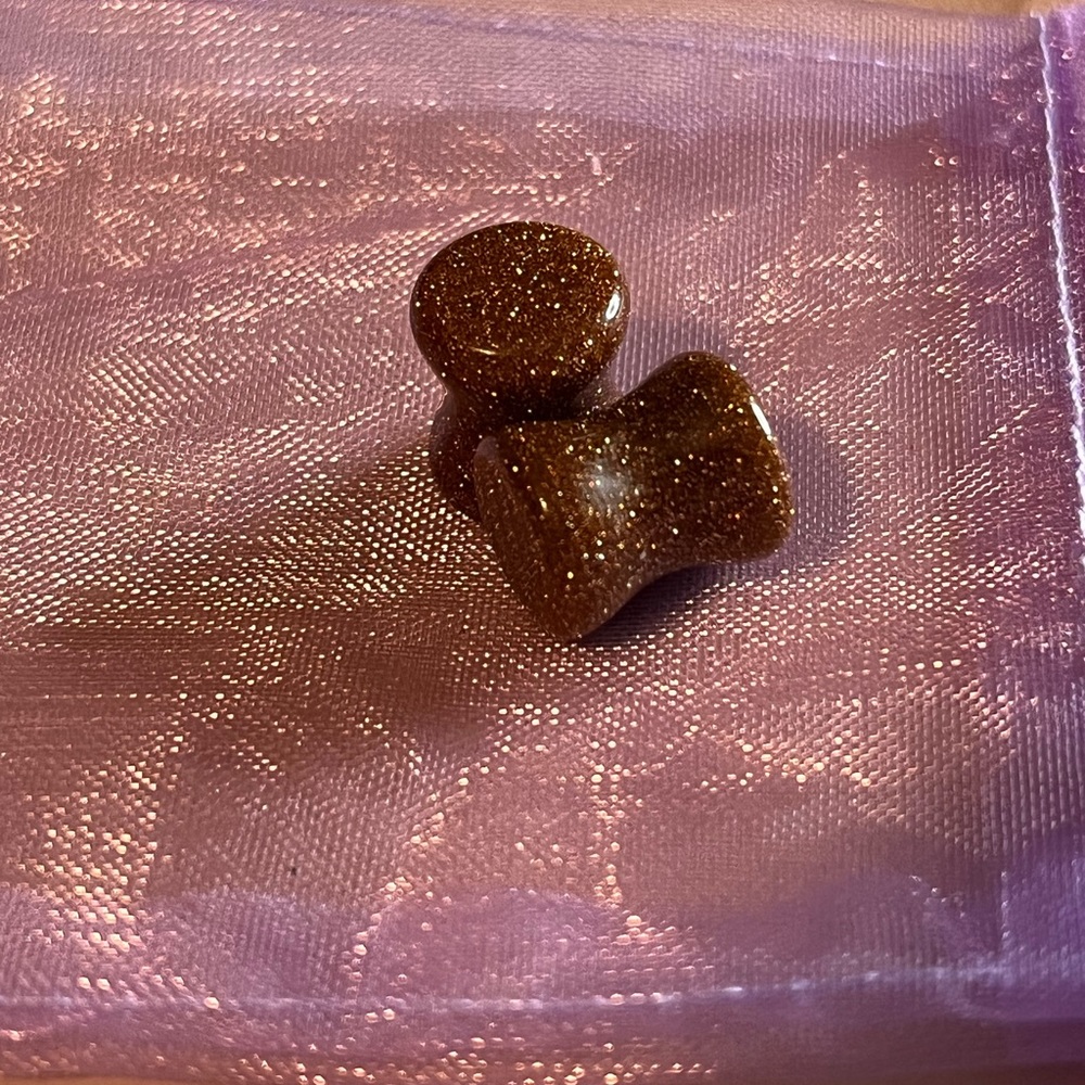 Plug Your Holes | Turquoise and Spiced Sandstone Stone Double Flare Pluggs 0g
